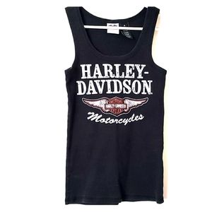 Black Harley Davidson ribbed tank top